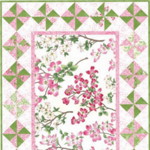 Pink and Green Floral Table Runner Quilt Pattern