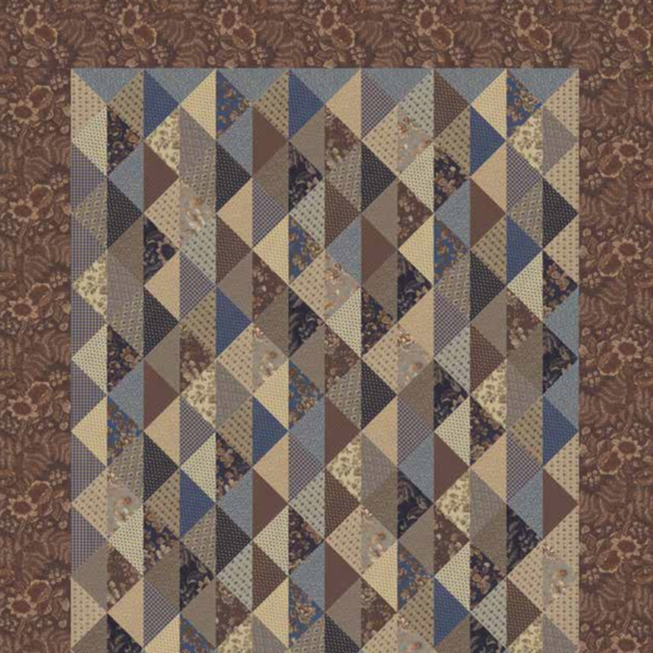 Brown and Blue Reproduction Quilt Pattern