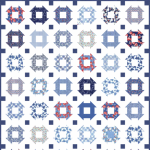 Reproduction 1930's Feedsack Blue Quilt Pattern