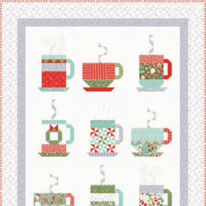 In From the Cold Hot Cocoa quilt pattern by Kate Spain for Moda Fabrics, featuring a cozy winter-themed quilt design.